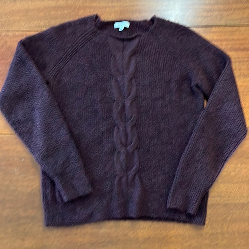Max Studio Soft Cuddly Sweater Burgundy EUC Size Small G3